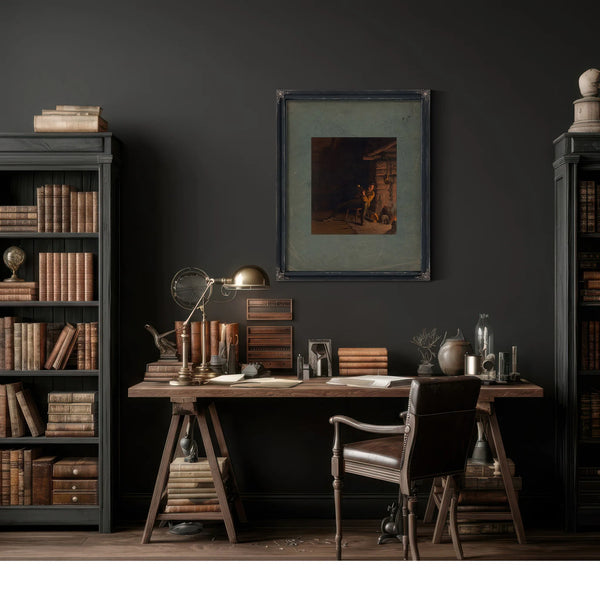 The Boyhood of Lincolnan Evening in the Log Hut 1868 — Framed Wall Art Room View | Bella Frye