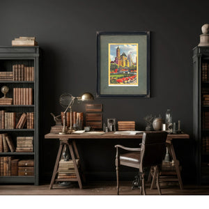 Manhattan Rising a Gilded View From the Park — Framed Wall Art Room View | Bella Frye