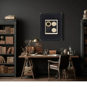 The Burning Eye Victorian Studies of Solar Phenomena and Planetary Transits — Framed Wall Art Room View | Bella Frye