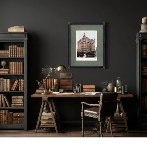 The Ansonia Gilded Age Monument to Manhattan Grandeur — Framed Wall Art Room View | Bella Frye
