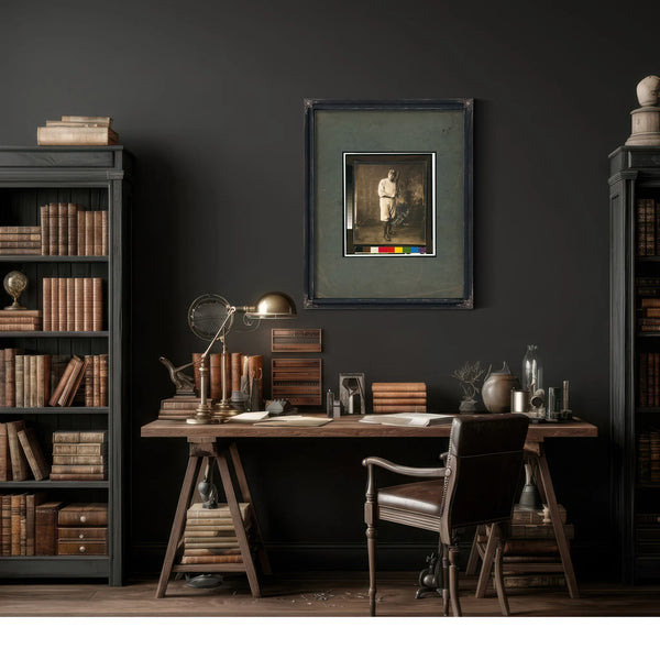 Babe Ruth Full Length Portrait Standing Facing Slightly Left in Baseball Uniform 1 — Framed Wall Art Room View | Bella Frye