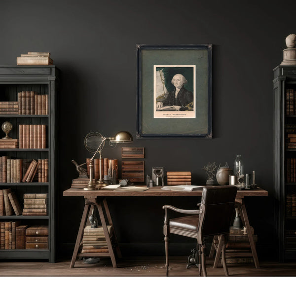 George Washington First President of the United States 1835 1856 — Framed Wall Art Room View | Bella Frye