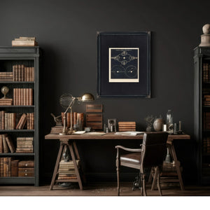 The Celestial Mechanics of Shadow and Light — Part A — Framed Wall Art Room View | Bella Frye
