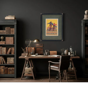 Football Notre Dame South Bend by South Shore Line Dpla — Framed Wall Art Room View | Bella Frye