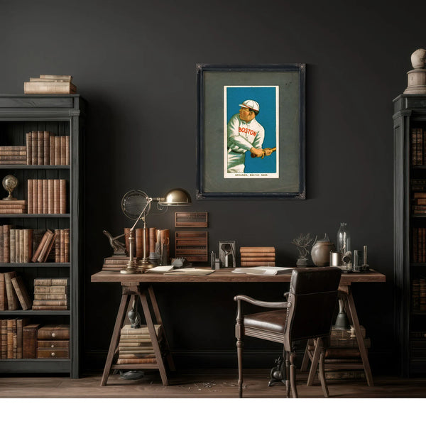 Tris Speaker White Borders Baseball Card 41c1 — Framed Wall Art Room View | Bella Frye
