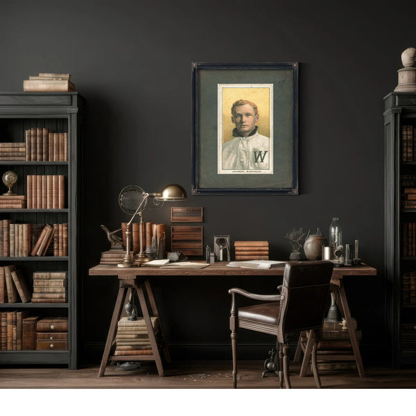 Walter Johnson Washington Nationals Baseball Card Portrait 9 — Framed Wall Art Room View | Bella Frye