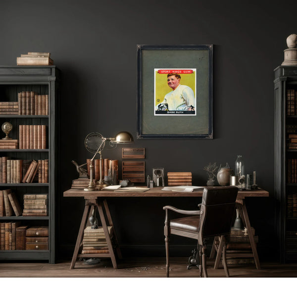 Goudey Sport Kings 2 Babe Ruth — Framed Wall Art Room View | Bella Frye