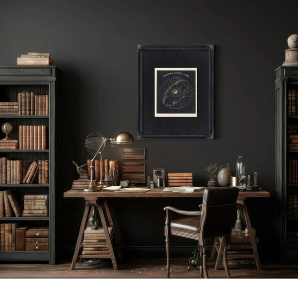 The Cosmic Mirror Smith's Celestial Sphere With Earth at Center — Framed Wall Art Room View | Bella Frye