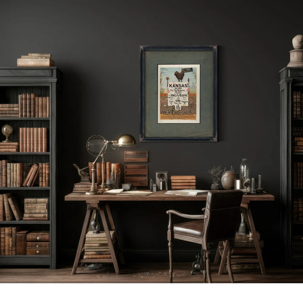 The Banner That Boosted Blaine and Locked the Logan Link 1884 — Framed Wall Art Room View | Bella Frye