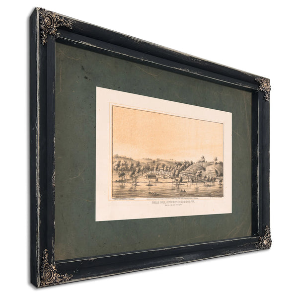 Belle Isle Opposite Richmond Va 1866 — Ebony Framed Canvas Print | Bella Frye