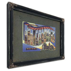 Indiana Indianapolis — Ebony Framed Canvas Print | Bella Frye
