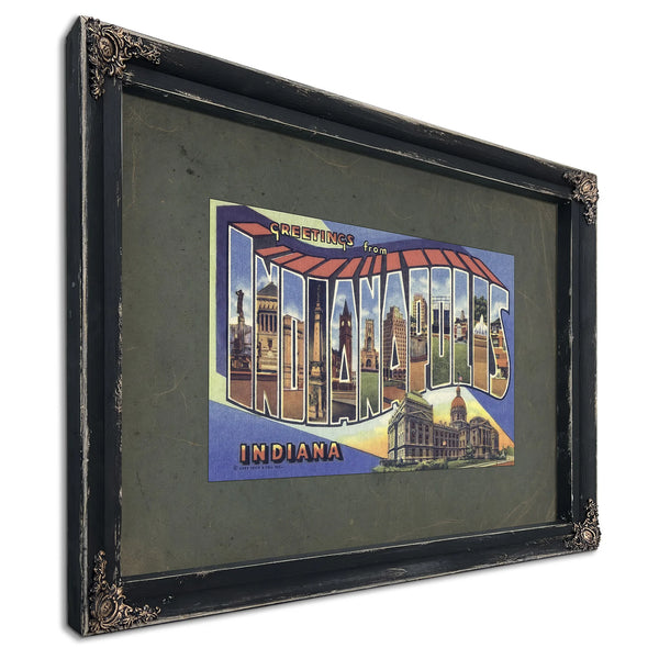 Indiana Indianapolis — Ebony Framed Canvas Print | Bella Frye