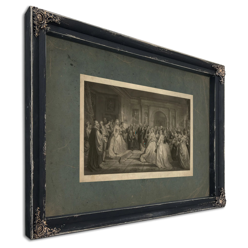 Lady Washingtons Reception 1861 — Ebony Framed Canvas Print | Bella Frye