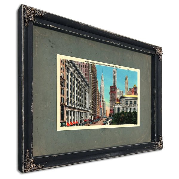 42nd Street — Ebony Framed Canvas Print | Bella Frye