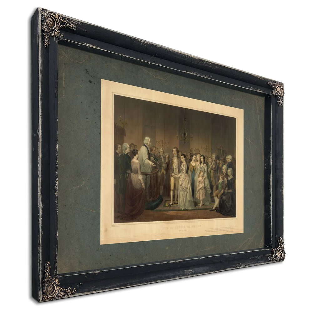 Life of George Washingtonthe Citizen 1854 — Ebony Framed Canvas Print | Bella Frye