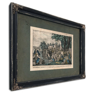 William Penns Treaty With the Indians When He Founded the Province of Pennsyl — Ebony Framed Canvas Print | Bella Frye