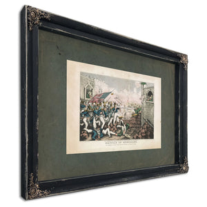 Battle of Monterethe Americans Forcing Their Way to the Main Plaza Sept 23th — Ebony Framed Canvas Print | Bella Frye