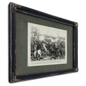 Battle of Pittsburgh Tenn April 7th 1862 1862 — Ebony Framed Canvas Print | Bella Frye