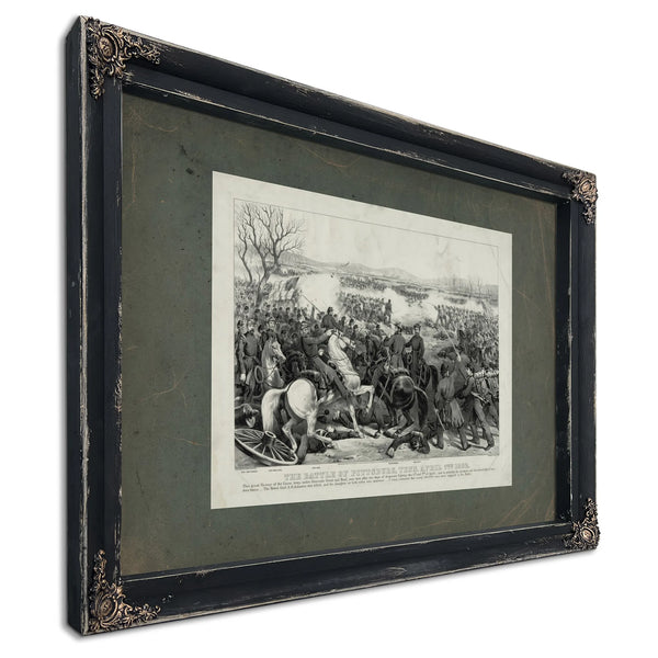 Battle of Pittsburgh Tenn April 7th 1862 1862 — Ebony Framed Canvas Print | Bella Frye