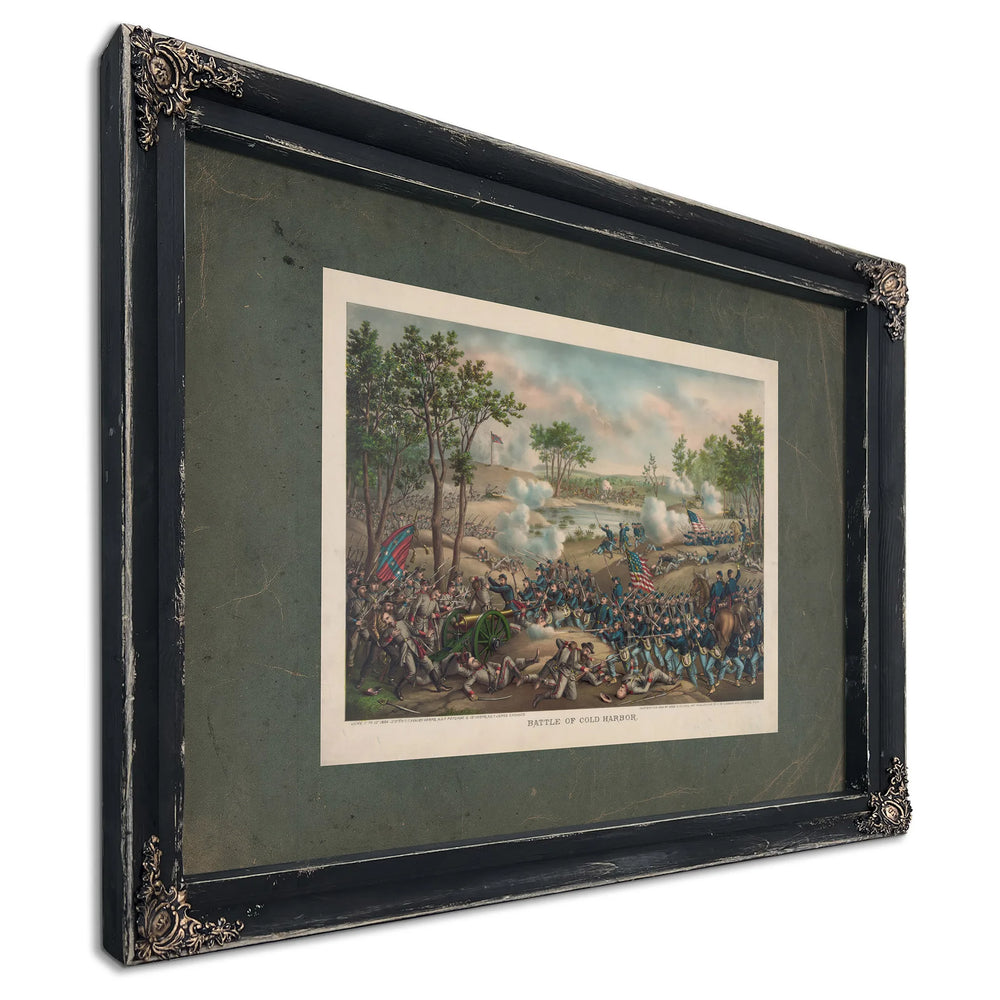 Battle of Cold Harbor 1888 — Ebony Framed Canvas Print | Bella Frye