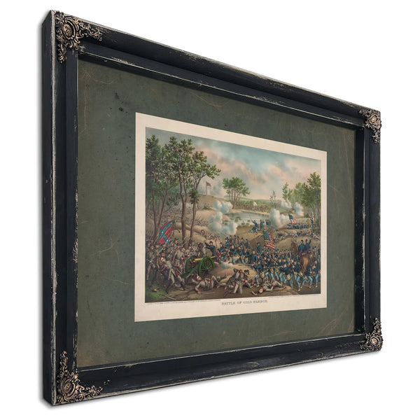 Battle of Cold Harbor 1888 — Ebony Framed Canvas Print | Bella Frye