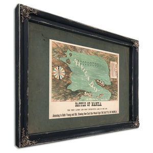 Battle of Manila 19th Century — Ebony Framed Canvas Print | Bella Frye