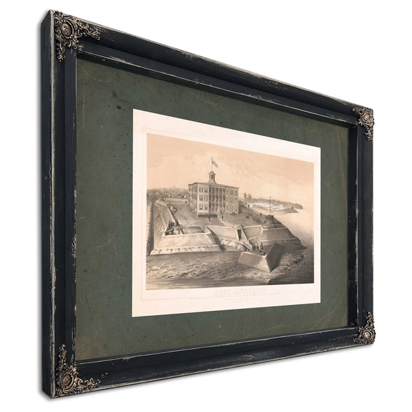 Fort Anderson Paducah Kentucky and the Camp of the 6th Illinois Cavalry Apri — Ebony Framed Canvas Print | Bella Frye
