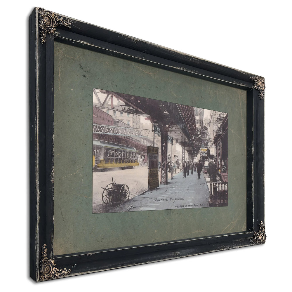 Bowery — Ebony Framed Canvas Print | Bella Frye