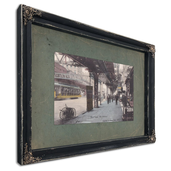 Bowery — Ebony Framed Canvas Print | Bella Frye