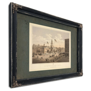 Independence Hall Philadelphia 1876 1894 — Ebony Framed Canvas Print | Bella Frye