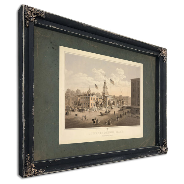 Independence Hall Philadelphia 1876 1894 — Ebony Framed Canvas Print | Bella Frye