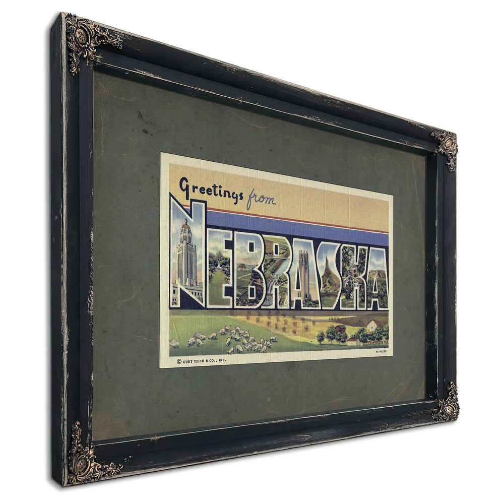 Nebraska — Ebony Framed Canvas Print | Bella Frye