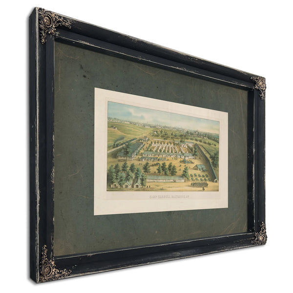 Camp Carroll Baltimore Md 1862 — Ebony Framed Canvas Print | Bella Frye