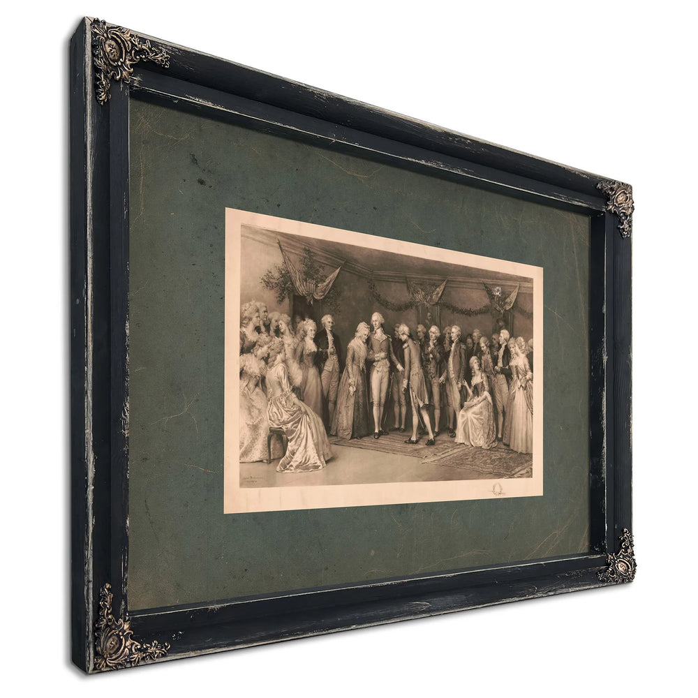the Peace Ball at Fredericksburg Virginia 1896 — Ebony Framed Canvas Print | Bella Frye