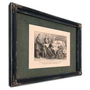 Death of the Hon Andrew Johnson Us Senator From Tennessee and Ex President O — Ebony Framed Canvas Print | Bella Frye