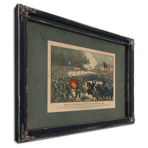 Battle of Chancellorsville Va May 3rd 1863 1863 — Ebony Framed Canvas Print | Bella Frye
