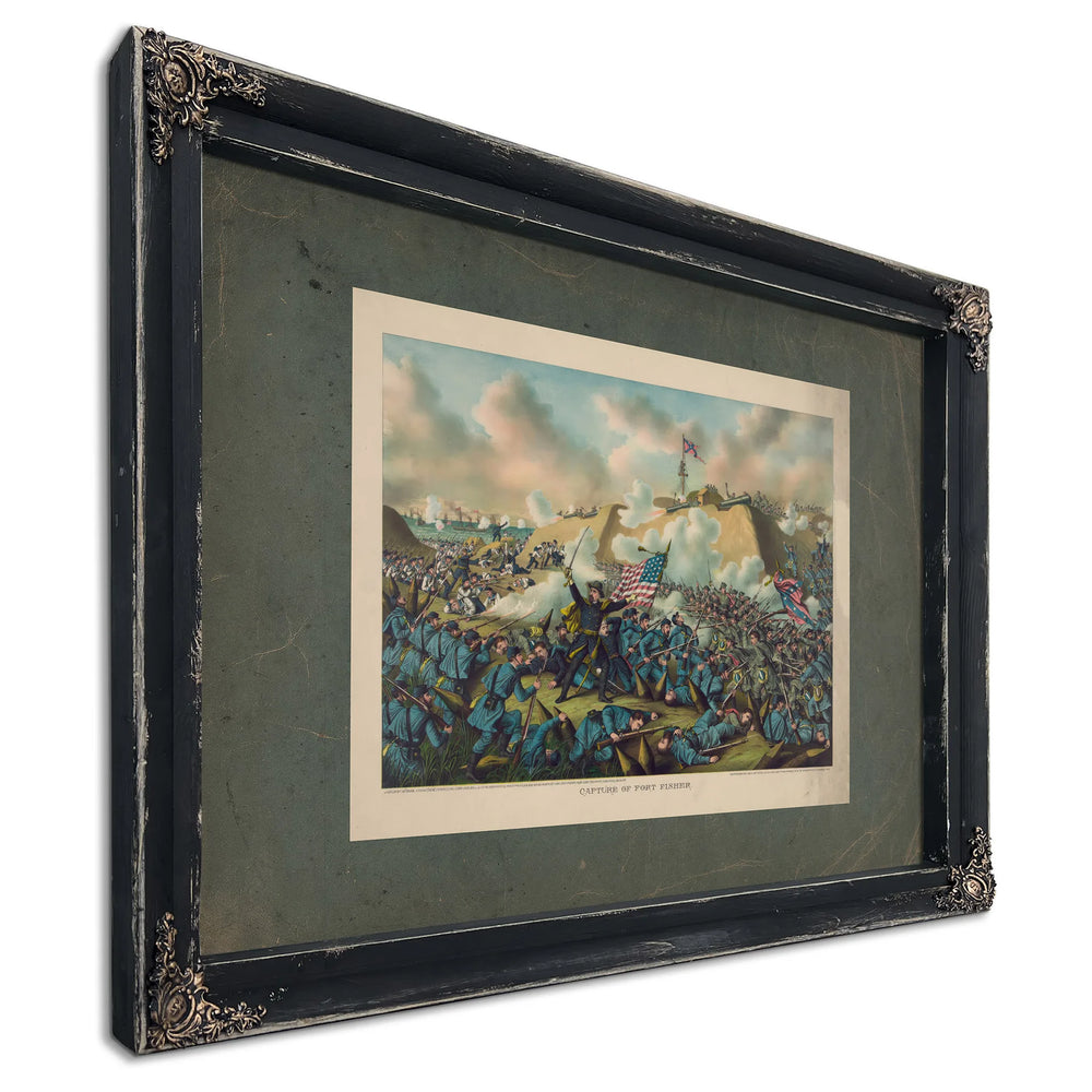 Capture of Fort Fisher 189 — Ebony Framed Canvas Print | Bella Frye