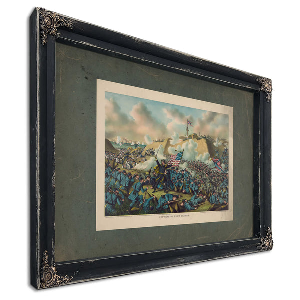 Capture of Fort Fisher 189 — Ebony Framed Canvas Print | Bella Frye