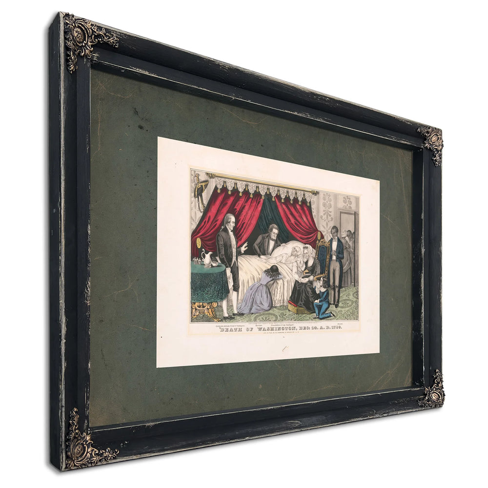 Death of Washington Dec 14 Ad 1799 1846 — Ebony Framed Canvas Print | Bella Frye