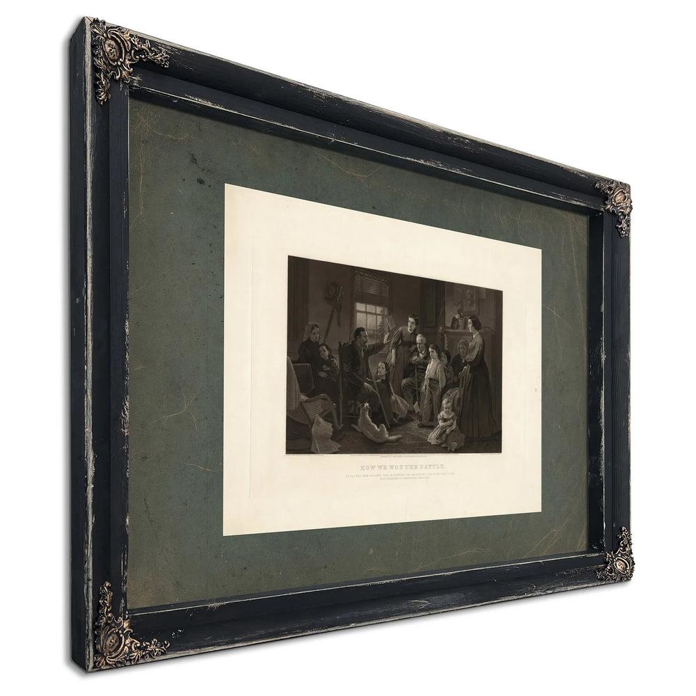 How We Won the Battle 19th Century — Ebony Framed Canvas Print | Bella Frye