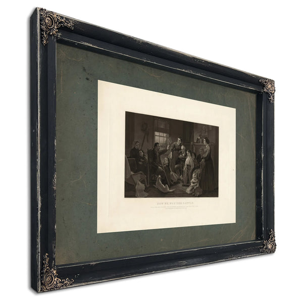 How We Won the Battle 19th Century — Ebony Framed Canvas Print | Bella Frye