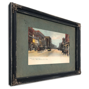Harlems Gilded Promenade a Vanished Thoroughfare — Ebony Framed Canvas Print | Bella Frye