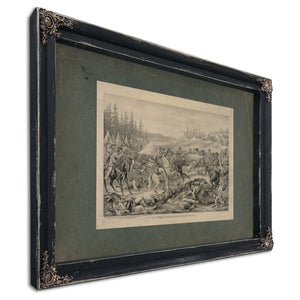 Capture Death of Sitting Bull 1891 — Ebony Framed Canvas Print | Bella Frye