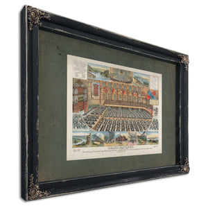Grand Banquet Given by the Citizens of Cincinnati to the Visiting Merchants — Ebony Framed Canvas Print | Bella Frye