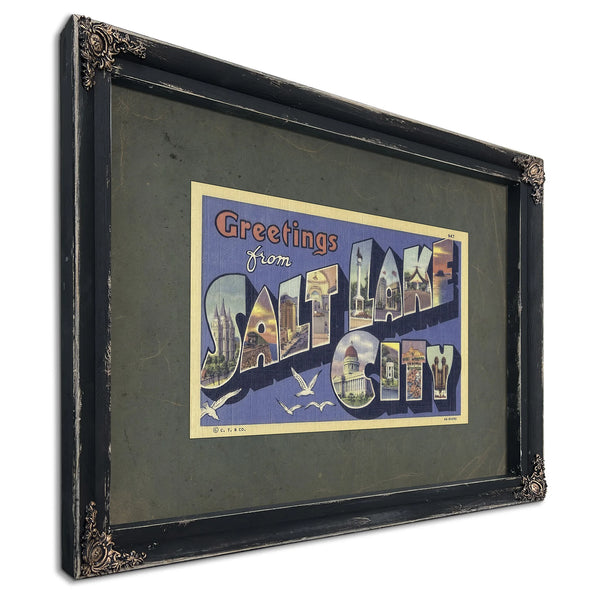 Utah Salt Lake City — Ebony Framed Canvas Print | Bella Frye