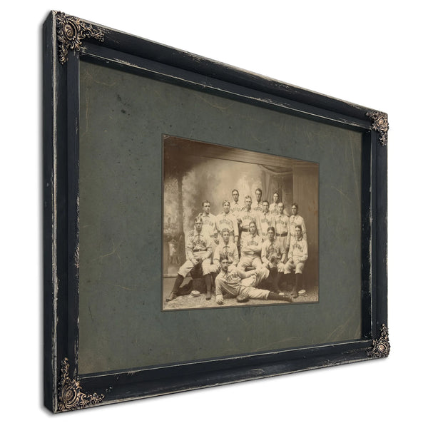 Boston Americans Team Picture — Ebony Framed Canvas Print | Bella Frye