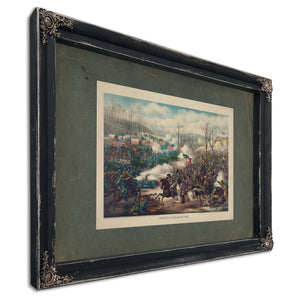 Battle of Pea Ridge Arkansas 1889 — Ebony Framed Canvas Print | Bella Frye