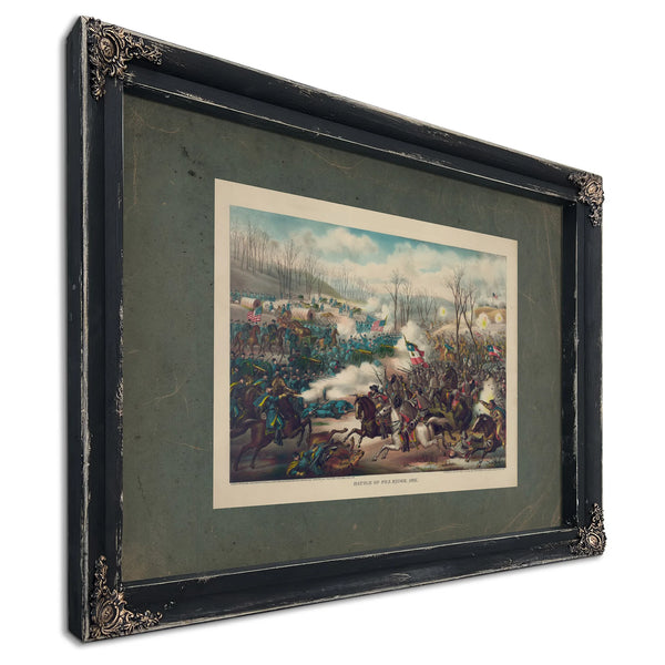 Battle of Pea Ridge Arkansas 1889 — Ebony Framed Canvas Print | Bella Frye
