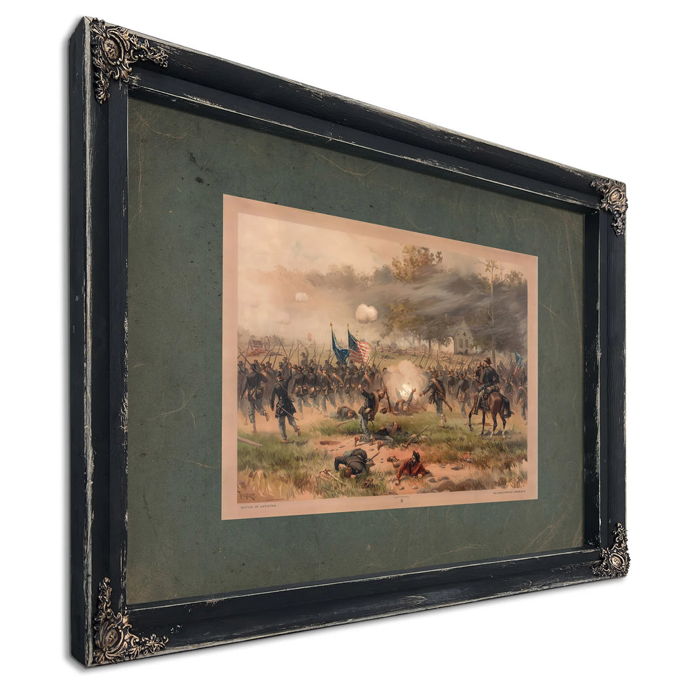 Battle of Antietam 1887 — Ebony Framed Canvas Print | Bella Frye