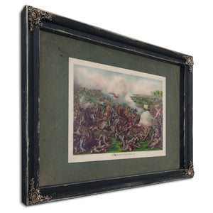 Battle of Five Forks Vacharge of General Sheridan April 1st 1865 1886 — Ebony Framed Canvas Print | Bella Frye